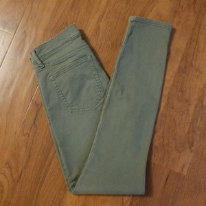 Olive Army Gap Authentic True Skinny Jeans